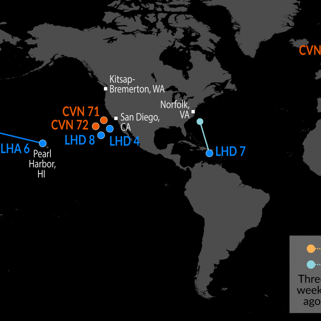 A Map of U.S. Naval Assets 