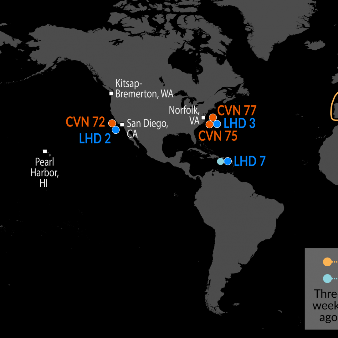 A Map of U.S. Naval Assets 