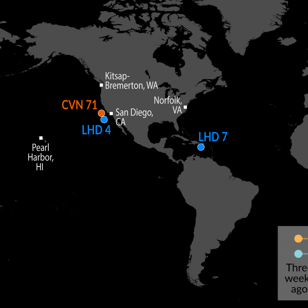A Map of U.S. Naval Assets