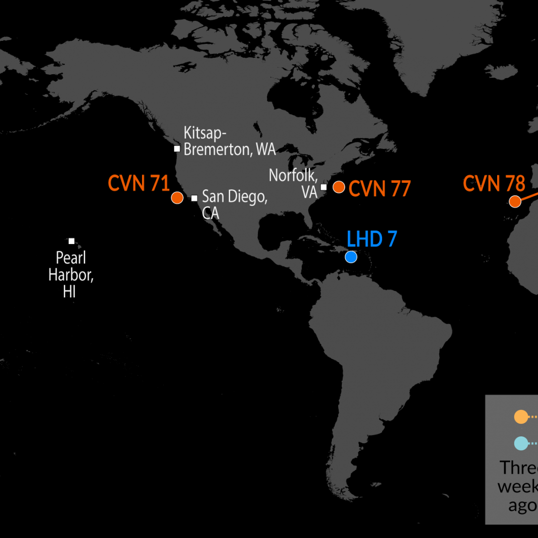 A Map of U.S. Naval Assets