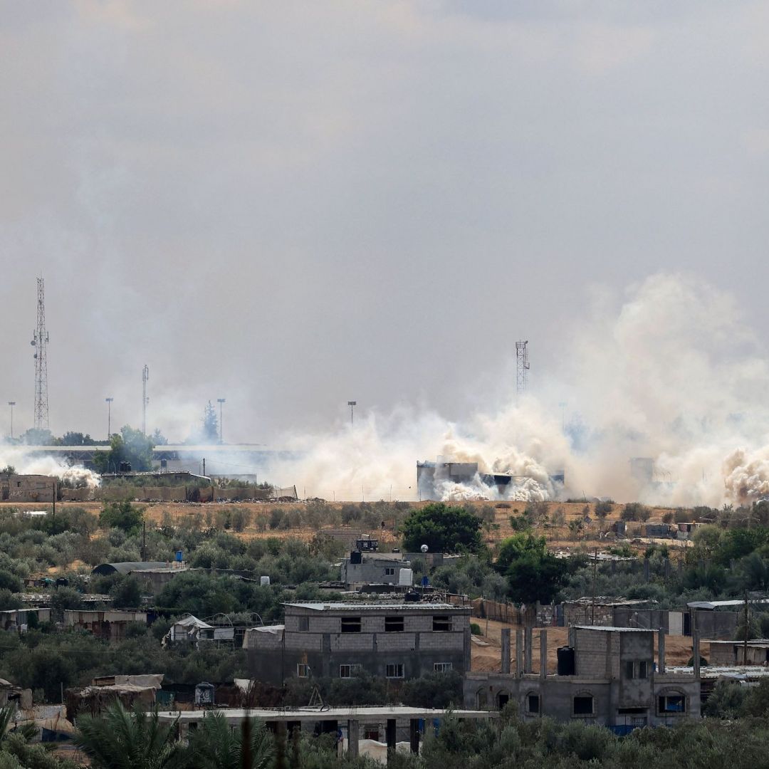 Smoke billows Oct. 10, 2023, from the Gaza Strip's Rafah border crossing with Egypt during an Israeli airstrike. Cairo will face a domestic backlash for its ties with Israel, and faces the prospect of an additional backlash in the event of an influx of Palestinian refugees into Egypt. Smoke billows Oct. 10, 2023, from the Gaza Strip's Rafah border crossing with Egypt during an Israeli airstrike.
