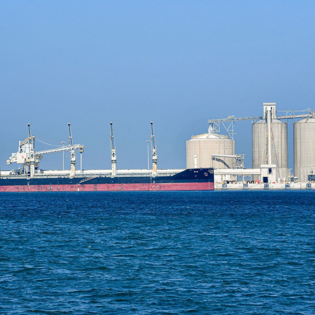 An oil tanker on Dec. 11, 2019, at the port of Ras al-Khair, Saudi Arabia.