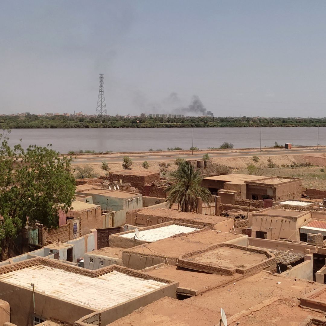 Smoke billows north of the Khartoum Bahri district on July 17, 2023, as fighting continues in war-torn Sudan.