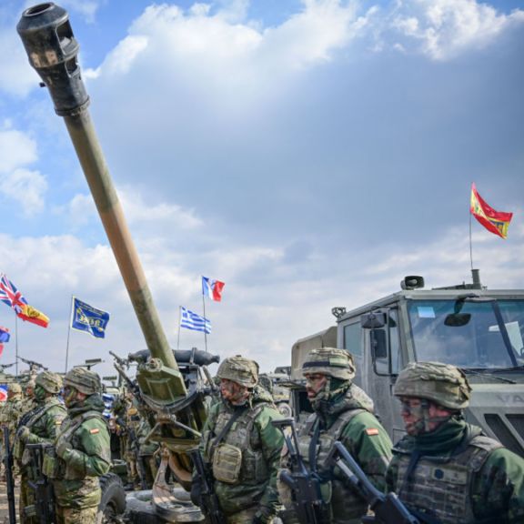 NATO military forces during static display after the Steadfast Dart 2025 military exercises at the Smardan Training Area in Smardan, Romania, on Feb. 19, 2025. NATO military forces during static display after the Steadfast Dart 2025 military exercises at the Smardan Training Area in Smardan, Romania, on Feb. 19, 2025.