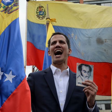 The United States, Canada and several Latin American nations quickly recognized Juan Guaido as Venezuela's interim leader shortly after he declared himself acting president on Jan. 23. Guaido is president of Venezuela's opposition controlled National Assembly. Juan Guaido, leader of Venezuela's opposition-controlled National Assembly, declares himself interim president during a rally in Caracas against President Nicolas Maduro on Jan. 23, 2019.