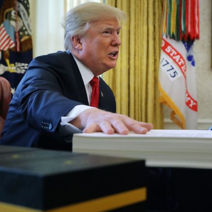 The United States is a much more resilient animal than was the British Empire, and will be harder to dislodge from its pole position anytime soon. A picture of U.S. President Donald Trump in the Oval Office on Dec. 22, 2017, moments before signing tax reform legislation into law.