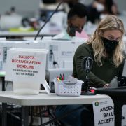 Election personnel check in provisional ballots at the Gwinnett County Board of Voter Registrations and Elections offices on Nov. 7, 2020, in Lawrenceville, Georgia. Public disclosure of Kremlin attempts to influence the U.S. election will worsen tensions between Moscow and Washington. Election personnel check in provisional ballots at the Gwinnett County Board of Voter Registrations and Elections offices on Nov. 7, 2020, in Lawrenceville, Georgia.