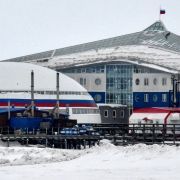 A view of Russia’s northernmost military base on the island of Alexandra Land on May 17, 2021. 
