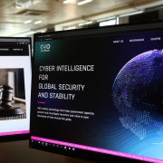A woman checks the Pegasus spyware website at an office in Nicosia, Cyprus, on July 21, 2021. A woman checks the Pegasus spyware website at an office in Nicosia, Cyprus, on July 21, 2021.
