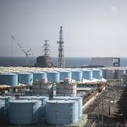Reactor buildings and water storage tanks are seen at the Fukushima Daiichi nuclear power plant in Okuma, Japan, on March 5, 2022 -- nearly 11 years after a massive earthquake triggered a devastating meltdown.