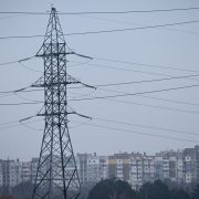 Power lines are seen on the outskirts of Balti, the second-largest city in Moldova, on Nov. 2, 2022. Power lines are seen on the outskirts of Balti, the second-largest city in Moldova, on Nov. 2, 2022.