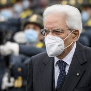 Italian President Sergio Mattarella attends the celebrations of the Italian National Unity and Armed Forces Day in Rome, Italy, on Nov. 4, 2021. 