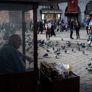 A man selling pigeon seed is seen outside Istanbul's Spice Bazaar on Nov. 3, 2022, after the Turkish government announced the country's official inflation rate had hit a 25-year high of 85.5% in October. A man selling pigeon seed is seen outside Istanbul's Spice Bazaar on Nov. 3, 2022, after the Turkish government announced the country's official inflation rate had hit a 25-year high of 85.5% in October.