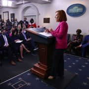 White House Press Secretary Jen Psaki fields questions from reporters about U.S. policy toward Taiwan on Oct. 22, 2021. Despite the recent confirmation of U.S. troops in Taiwan, China is still more likely to seek military reunification in the long term, not the short term. White House Press Secretary Jen Psaki fields questions from reporters about U.S. policy toward Taiwan on Oct. 22, 2021.