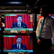 In his address to the 19th Chinese Communist Party Congress on Oct. 18, President Xi Jinping said China had "entered a new era." Keeping its hold on power for the duration of this new chapter will be a familiar challenge for the Party. Televisions on display at an electronics store in Hong Kong are all tuned to Chinese President Xi Jinping's address to the 19th Chinese Communist Party Congress on Oct. 18, 2017.