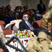 Fayez al-Sarraj, the prime minister of Libya's U.N.-recognized GNA, attends a military parade marking the 69th anniversary of Libyan independence Dec. 24, 2020, in the capital of Tripoli.