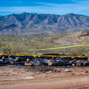 The scene of cartel killings on Jan. 11, 2019, in Bavispe, Sonora. 