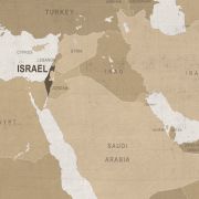 A vintage map of the Middle East. A vintage map of the Middle East.