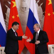 Chinese President Xi Jinping and Russian President Vladimir Putin meet in the Kremlin in Moscow on June 5, 2019.