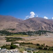 A view of southwestern Tajikistan from the Afghan border town of Qazi Deh. A view of southwestern Tajikistan from the Afghan border town of Qazi Deh.