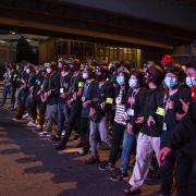 The movement will struggle to expand its reach as Bangkok pursues moderate reforms aimed at eroding support for protesters’ more extreme demands. A group of pro-democracy protesters gathers at an intersection in Bangkok, Thailand, on Oct. 26, 2020.