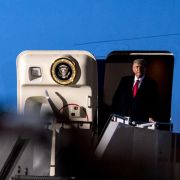 U.S. President Donald Trump exits Air Force One upon arriving in Duluth, Minnesota, for a campaign rally on Sept. 30, 2020. The following night, Trump tested positive for COVID-19. U.S. President Donald Trump exits Air Force One upon arriving in Duluth, Minnesota, for a campaign rally on Sept. 30, 2020. The following night, Trump tested positive for COVID-19.
