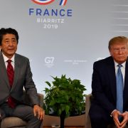 Japan's Prime Minister Shinzo Abe and U.S. President Donald Trump